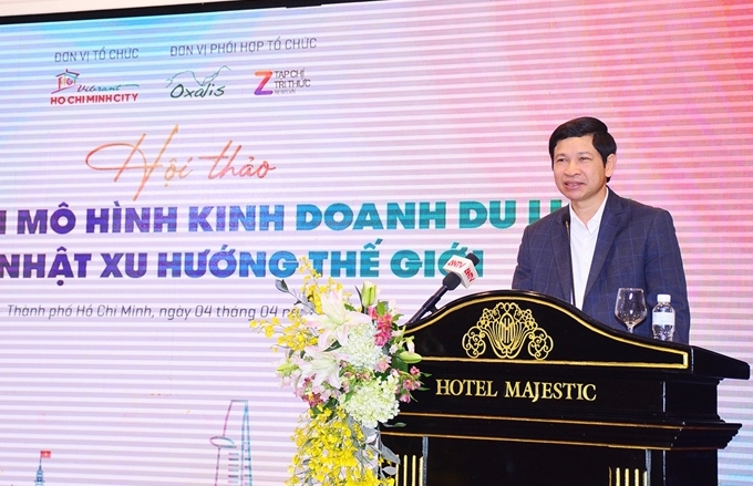 Thứ trưởng Bộ Văn hóa, Thể thao và Du lịch Hồ An Phong phát biểu tại Hội thảo